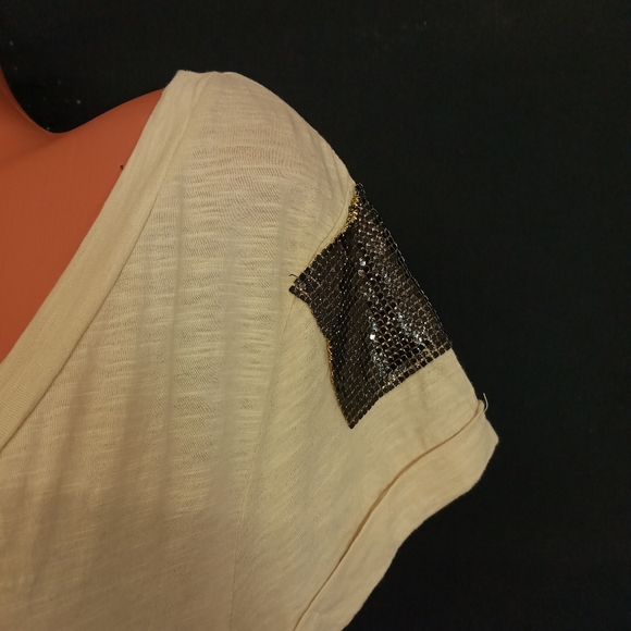 XXL Decree V neck embellished detail cotton top - Picture 6 of 11